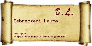 Debreczeni Laura névjegykártya