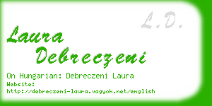 laura debreczeni business card